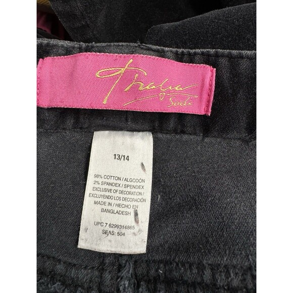 Thalia Sodi Women’s Size 13/14 Black Jeans Velvet Stretchy Pants - Picture 6 of 6